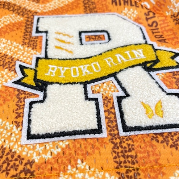 Ryoko Rain Designerr Shorts Printed Mesh R Patch Artists Athletes Orange Small - Picture 7 of 16